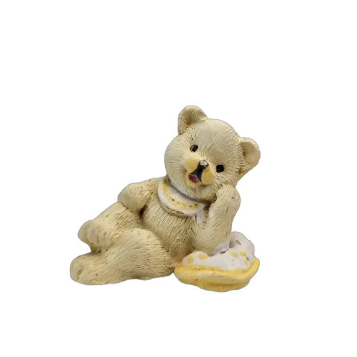 Mini 3D Vintage Bear on Pillow (10 pcs)