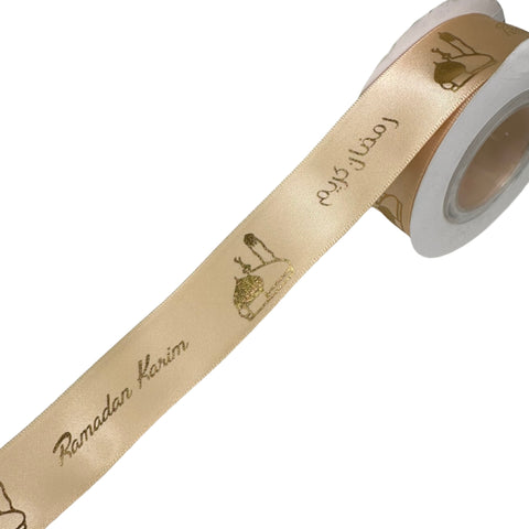 Ramadan Karim Mosque Ribbon – Metallic Print (10 Meters)