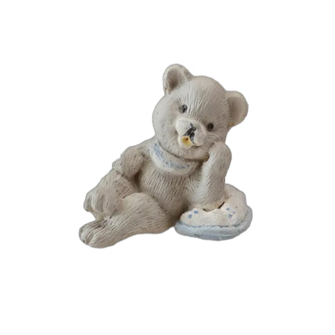 Mini 3D Vintage Bear on Pillow (10 pcs)
