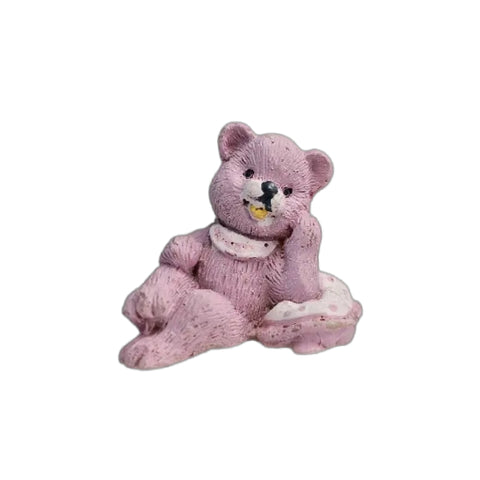 Mini 3D Vintage Bear on Pillow (10 pcs)
