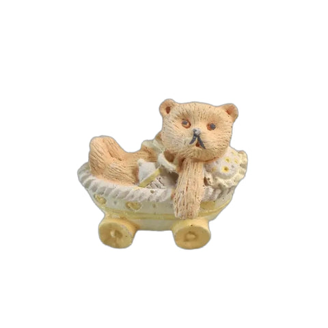 Mini 3D Vintage Bear in Carriage (10 pcs)