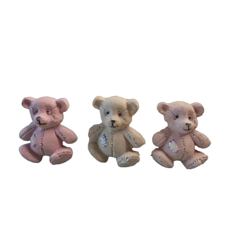Mini 3D Vintage Patched Bear (10 pcs)