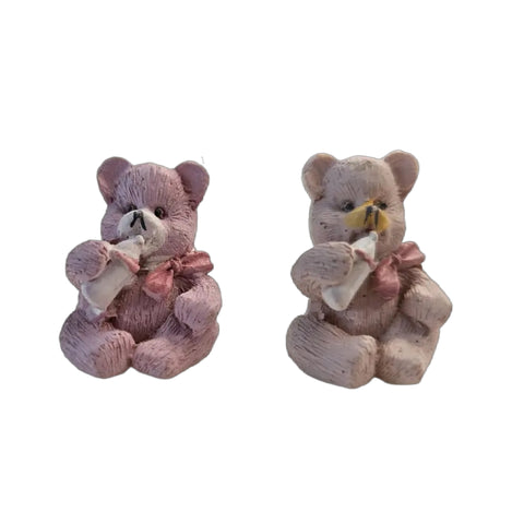 Mini 3D Vintage Bear with Bottle (10 pcs)