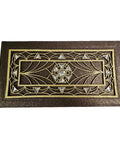 Decorative Ornamented Velvet Box with Lock 