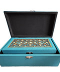 Ornamented Velvet Box with Lock