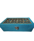 Ornamented Velvet Box with Lock for Gifts & Decor Bayt Articles