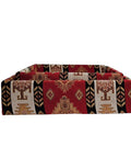 Cultural Upholstered Tray – Elegant Serving Accent