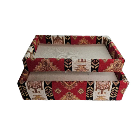 Cultural Upholstered Tray
