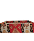 Elevated Upholstered Tray – Cultural Pattern Decor