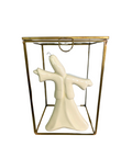 Glass Box with Gold Rim for Decor