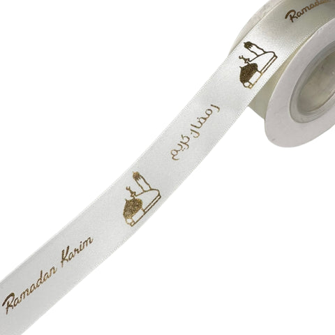 Ramadan Karim Mosque Ribbon – Metallic Print (10 Meters)
