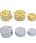 Golden and silver round gift packing box
