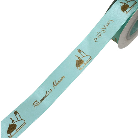 Ramadan Karim Mosque Ribbon – Metallic Print (10 Meters)
