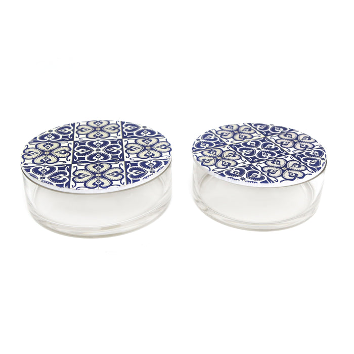 Tile Pattern Glass Bowl