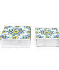 Decorative Glass Bowl with Tile Lid for Ramadan 