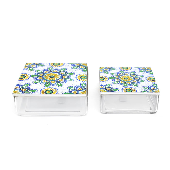 Tile Glass Bowl