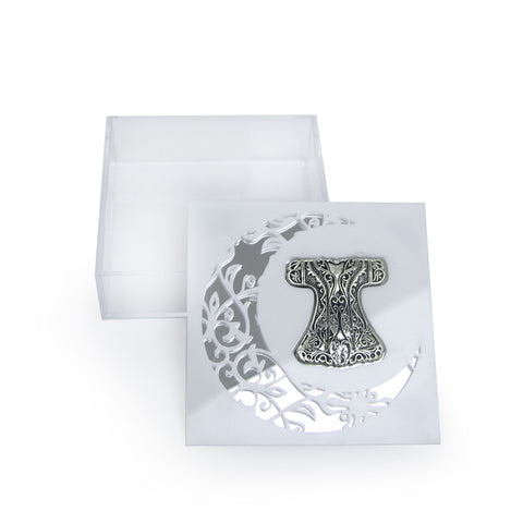 Acrylic Box with Kaftan Motif – Gold or Silver