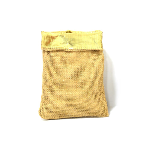 Jute Pouches with Metallic Interior