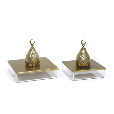 Mahara Acrylic Box with Hammered Dome Cover