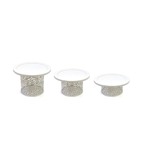 Sahara Serving Stand with Geometric Islamic Pattern Base