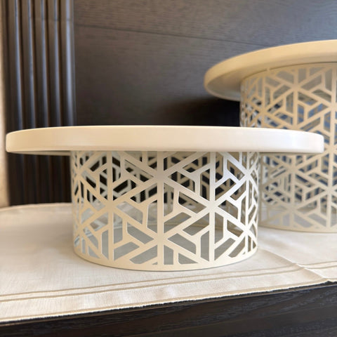 Sahara Serving Stand with Geometric Islamic Pattern Base