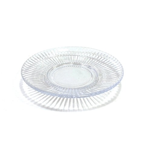 Transparent Ribbed Tea & Coffee Cup Set – (For 6, 18 Piece Set)