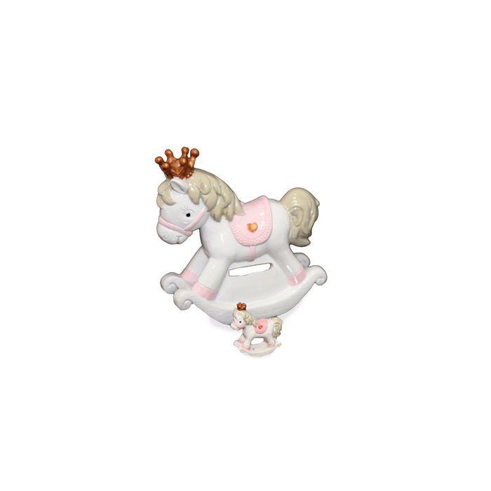 Mini 3D Crowned Rocking Horse Figurine