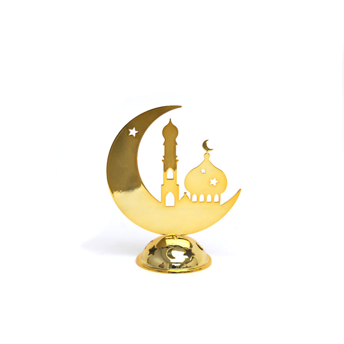 Masjid and Minaret in Crescent Centerpiece