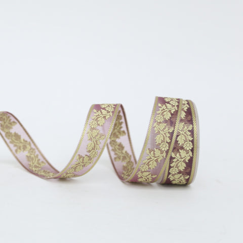 Embroidered Floral Ribbon on Sheer Organza in 8 Colors