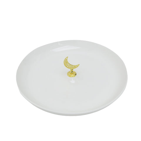 Jali Plate with Moon Center Handle