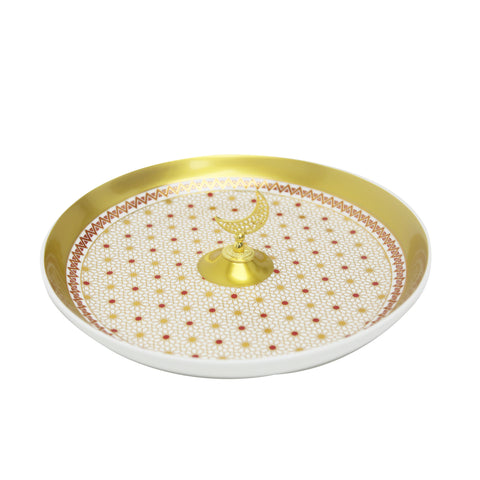 Jali Plate with Moon Center Handle