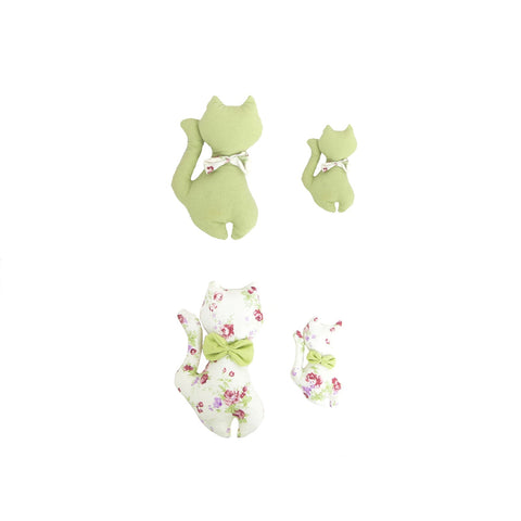 Pastel Abstract Cat Plush