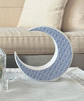 Patterned Moon Figurine and Azul Porcelain Design