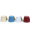 Porcelain fez-shaped canister with classic tarboush design – traditional Arabic décor with timeless elegance.