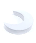 Plain porcelain moon-shaped box with minimalist design – versatile crescent lights décor for elegant settings.