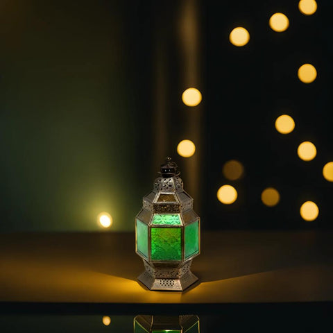 Lantern with Green Glass