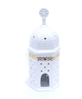 Porcelain candle holder shaped like a mosque with arabesque design – refined Islamic décor for spiritual ambiance.