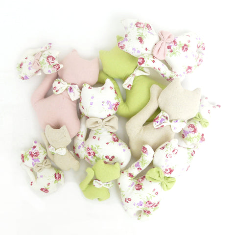 Pastel Abstract Cat Plush