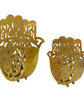 Carved Hand Metal Bowl