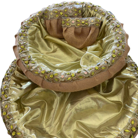 Round Handmade Embroidery Tray