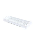 Hand-Painted Wooden Rectangular Tray with Glass