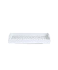 Hand-Painted Wooden Rectangular Tray for Decor