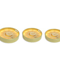 Three Decorative plate with 'Ramadan Kareem' text and crescent moon in three different sizes design on a white background