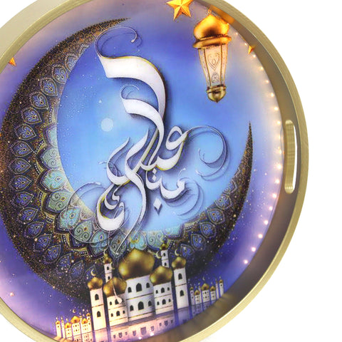 Eid Mubarak Tray with LED Lights