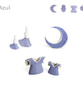Decorative Azul Kaftan Figurine for Porcelain Arabic Decor Accent