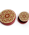 Baroque Round Canister for Regal Porcelain Decor Jar