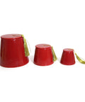 Porcelain fez-shaped canister with classic tarboush design – traditional Arabic décor with timeless elegance.
