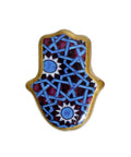 Mini porcelain Hamsa hand accessory with oriental pattern – symbolic Arabic décor for protection and beauty.