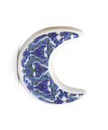 Mini porcelain accessory with moon motif – celestial Arabic décor inspired by Mediterranean patterns.