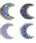 Mini porcelain accessory with moon motif – celestial Arabic décor inspired by Mediterranean patterns.